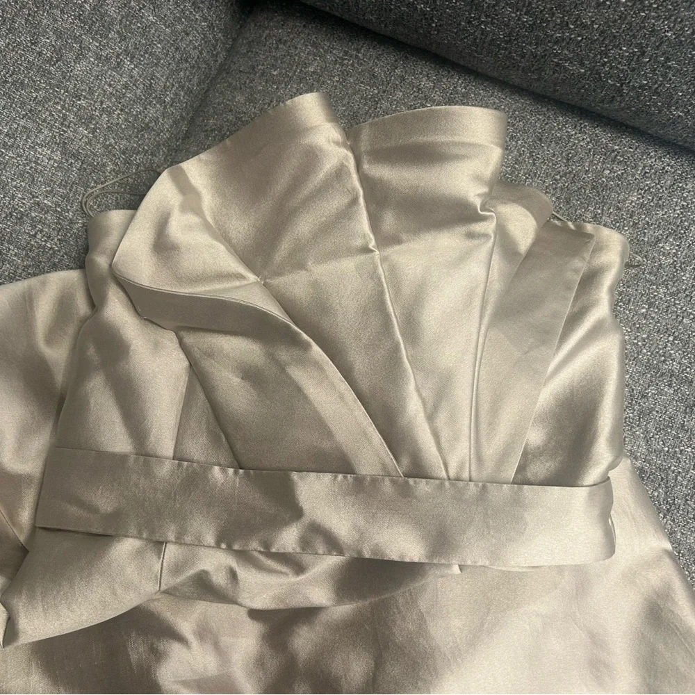 Christian Siriano 100% Silk Black Tie Evening Gown nwt - Picture 10 of 11